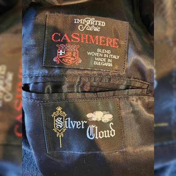 Silver Cloud Cashmere Coat Sz 42R - Picture 7 of 9